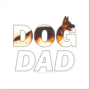 Dog Dad - German shepherd oil painting wordart Posters and Art